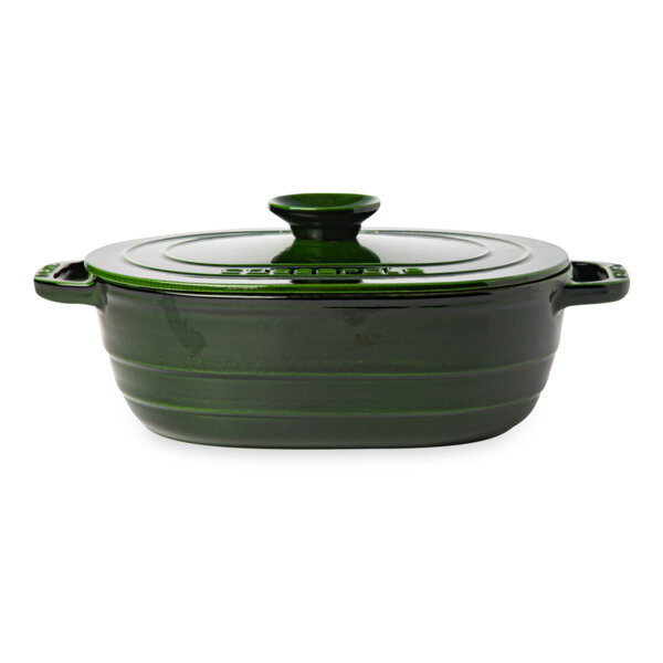 фото Утятница LAVA Experience Majolica 24x33 см, 6,2 л, чугун, зеленая