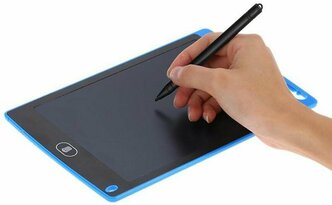Графический планшет для рисования детский LCD Writing Tablet 12 дюймов со стилусом, синий / Интерактивная доска / Планшет для рисования / Электронный блокнот