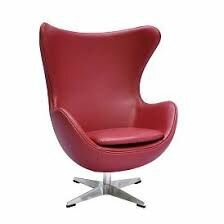 Кресло натуральная кожа BRADEX HOME EGG STYLE CHAIR 7293720471752 красный