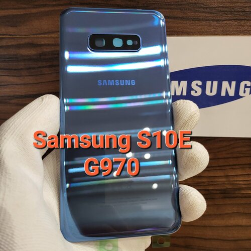 Крышка для Samsung S10E (заднее стекло) "Премиум качество" цвет: Голубой голубой, blue