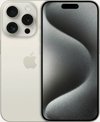 Изображение товара Смартфон Apple iPhone 15 Pro 128 ГБ, Dual: eSIM, White Titanium, белый титан
