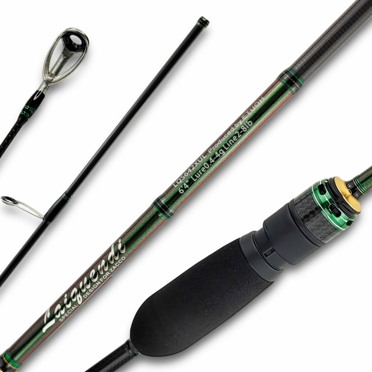 Спиннинг для рыбалки Hearty Rise LAIQUENDI LQS-642XUL 194 см, тест 0.4 - 4 гр — фото 1