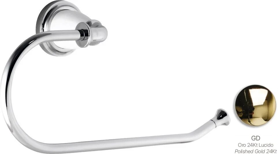 Полотенцедержатель кольцо Sanibano Zafiro H9900/04GOLD золотой