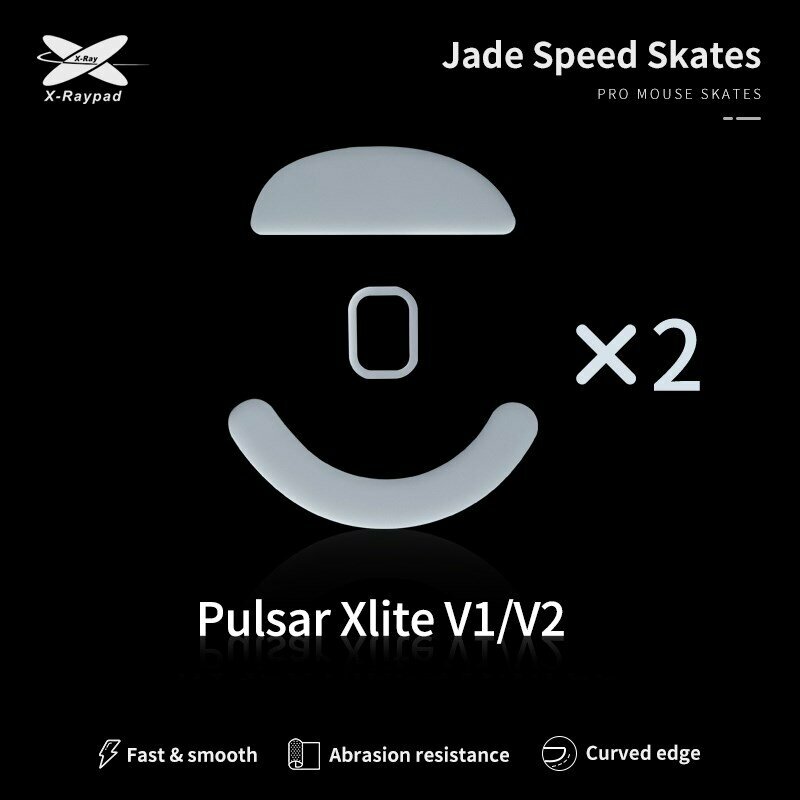 Ножки для мыши (глайды) X-raypad Jade Speed для Pulsar Xlite V1/V2, комплект из 2-х наборов