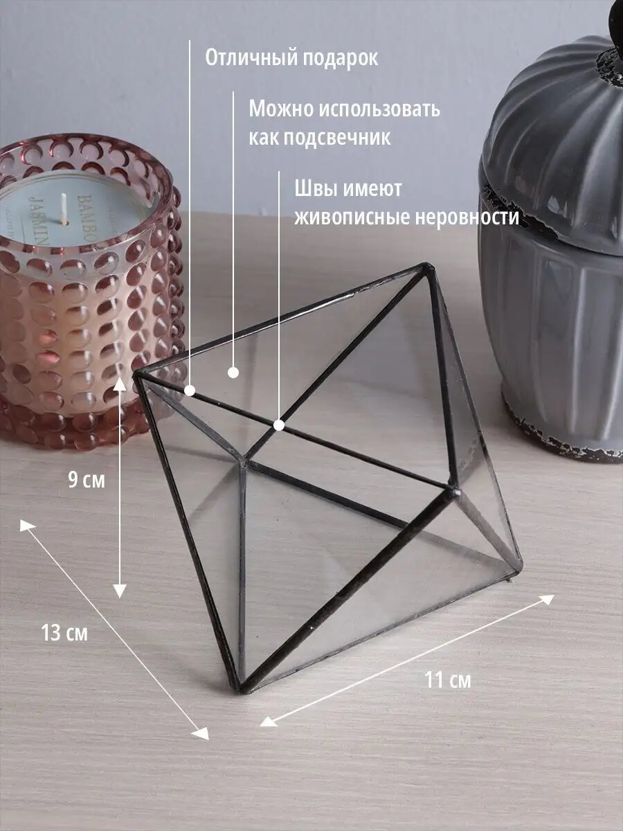 Органайзер Арт-Птица, металл, стекло, прозрачный, универсальный — фото 1