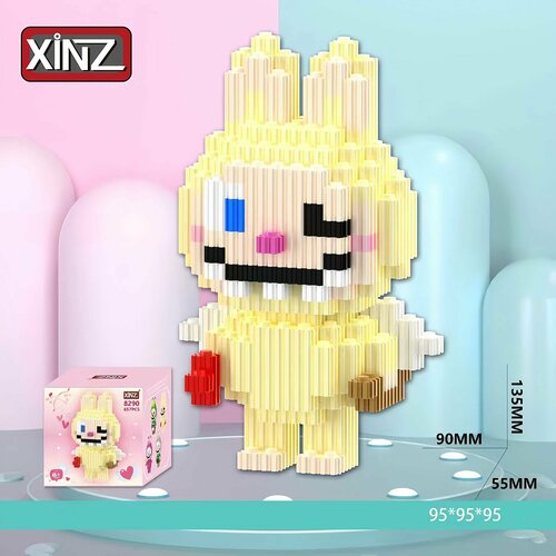 3D Конструктор MAGIC BLOCKS: Лабубу / Labubu, Фигурка из мини-блоков / 657 деталей