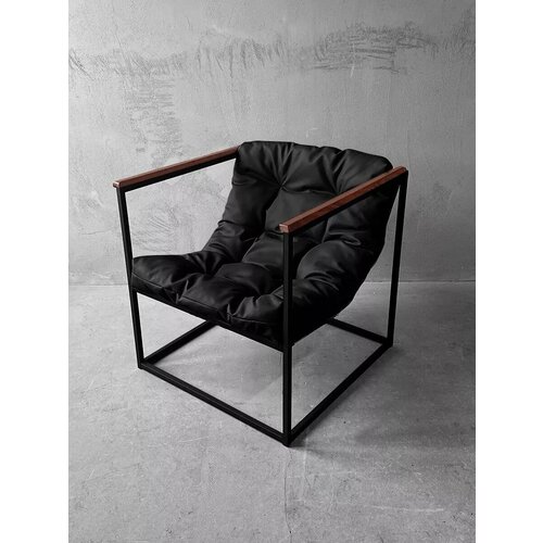 Кресло для отдыха Лофтовик ++ кожзам черный