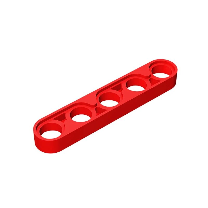 Gobricks пластиковый блок 1x5, Красный (010)
