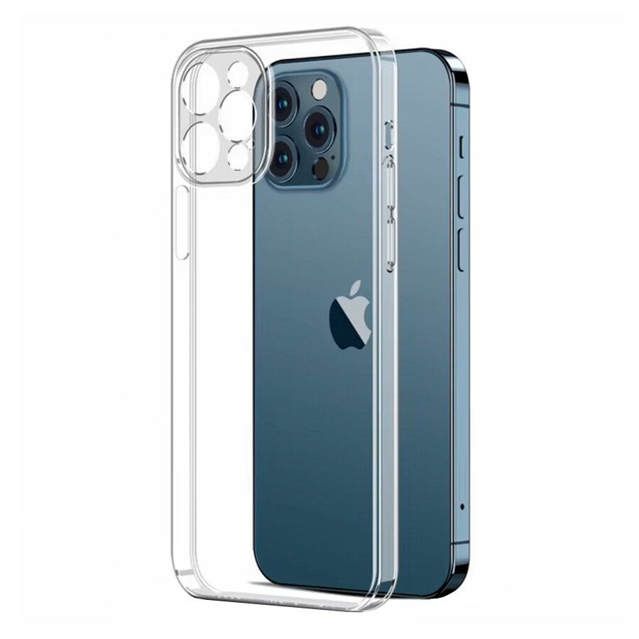 Чехол Clear Case силиконовый с защитой камеры для iPhone 16 Pro (6.3"), прозрачный