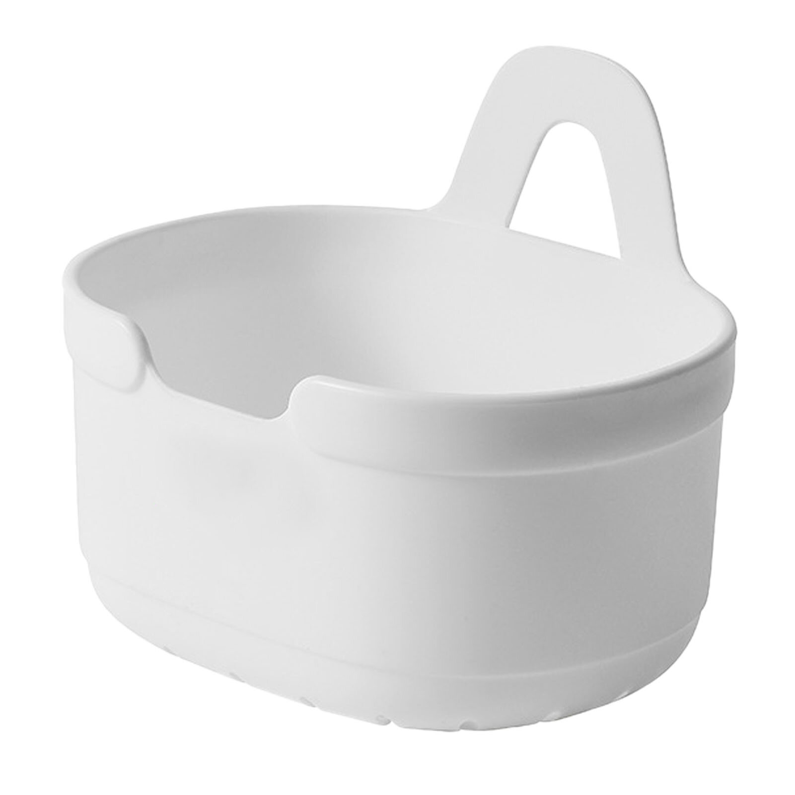 Пластиковый настенный органайзер большая вместительная подвесная корзина-органайзер дышащая дренажная корзина для ванной комнаты кухни белая