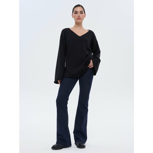 фото Пуловер kivi clothing, размер 40-48, , черный