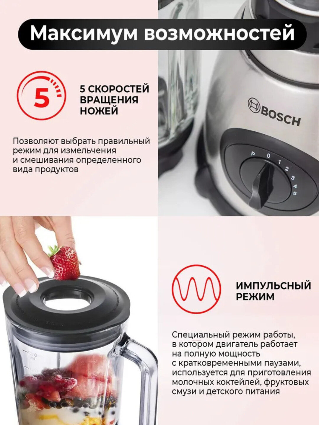 Блендер стационарный для коктейлей, кофемолка, измельчитель для приправ, 1.5 литра — фото 1