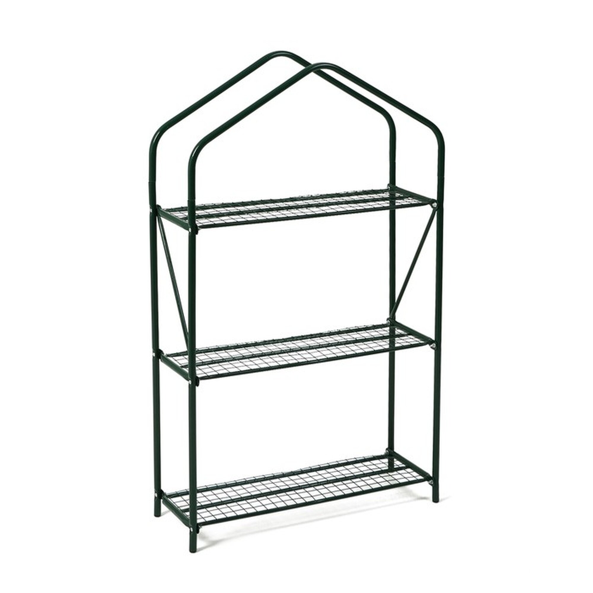 Стеллаж для рассады 3 полки 110 × 65 × 22 см металлический каркас d = 16 мм без чехла