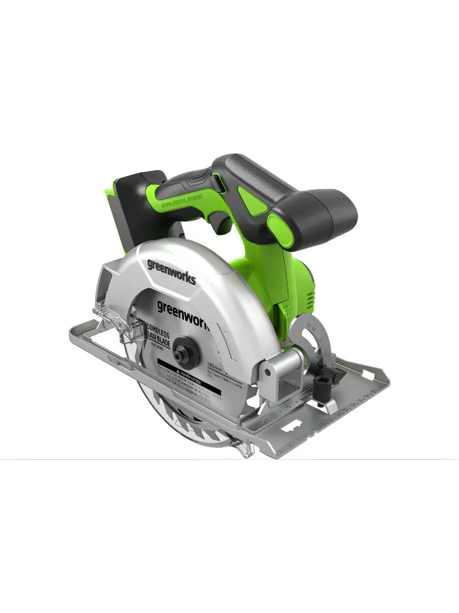 Дисковая пила акк. GREENWORKS GD24CS165 (бесщёт пропил 165мм без АКБ и ЗУ 24V короб.) / 1501607