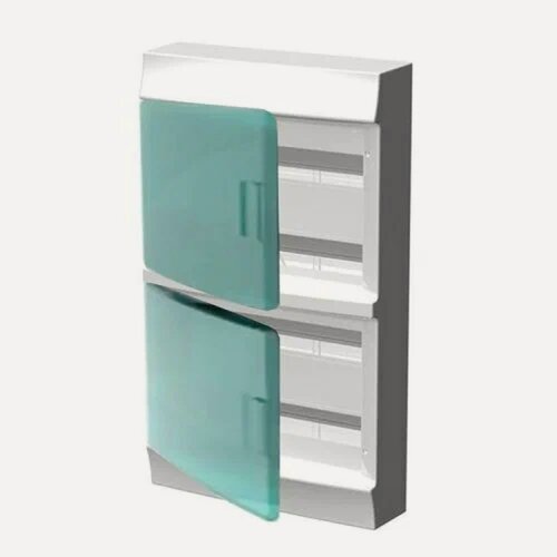 Изображение товара Шкаф навесной ABB Mistral 41 72 модуля зелёная дверь, с винтовыми клеммами