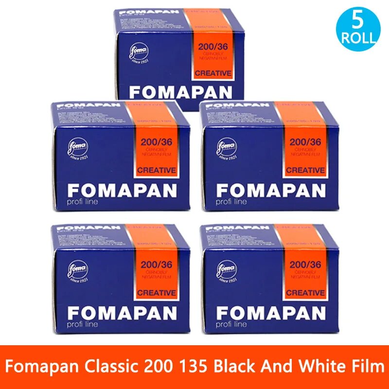 Fomapan Classic 200, 5 ролл, черно-белая плёнка