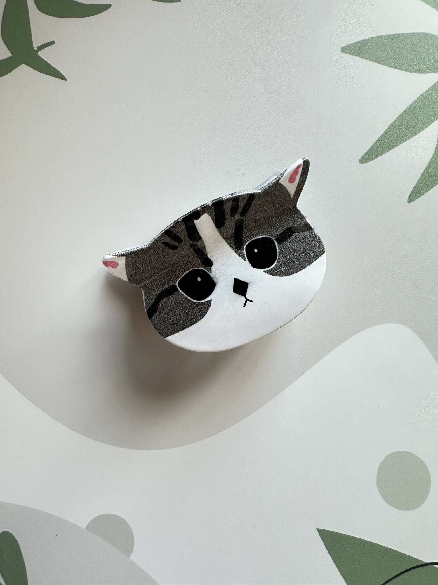 Краб для причесок "Котик" apsis accessories, серый, для густых волос