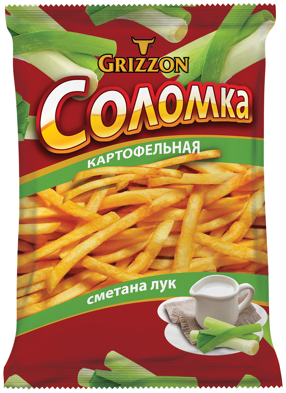 Соломка картофельная "GRIZZON" сметана-лук пак 40г