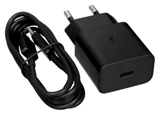 Сетевое зарядное устройство Samsung 15W Power Adapter (быстрая зарядка) EP-T1510XBEGRU с кабелем Type-C to Type-C