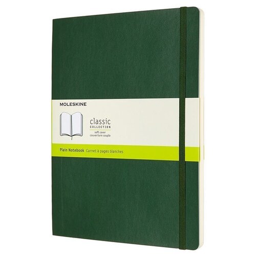 Блокнот Moleskine CLASSIC SOFT QP623K15 XLarge 190х250мм 192стр. нелинованный мягкая обложка зеленый