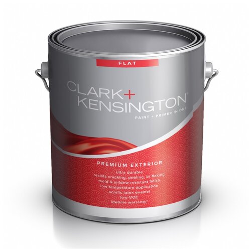 ACE Paint Clark+Kensington Flat Exterior глубокоматовая Ultra White 3.78 л 5.4 кг краска фасадная sherwin williams duration exterior latex paint 3 8 л