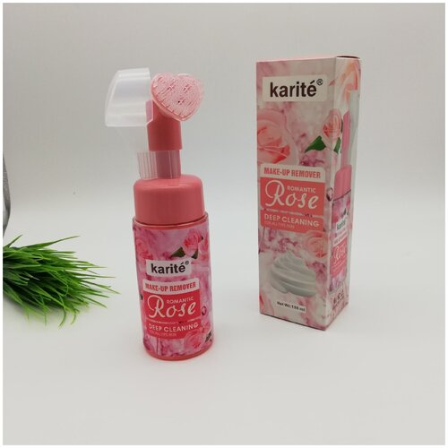 Пенка для лица с экстрактом розы Karite , со щеточкой