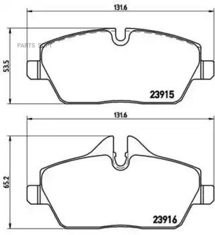 BREMBO Колодки торм. пер.