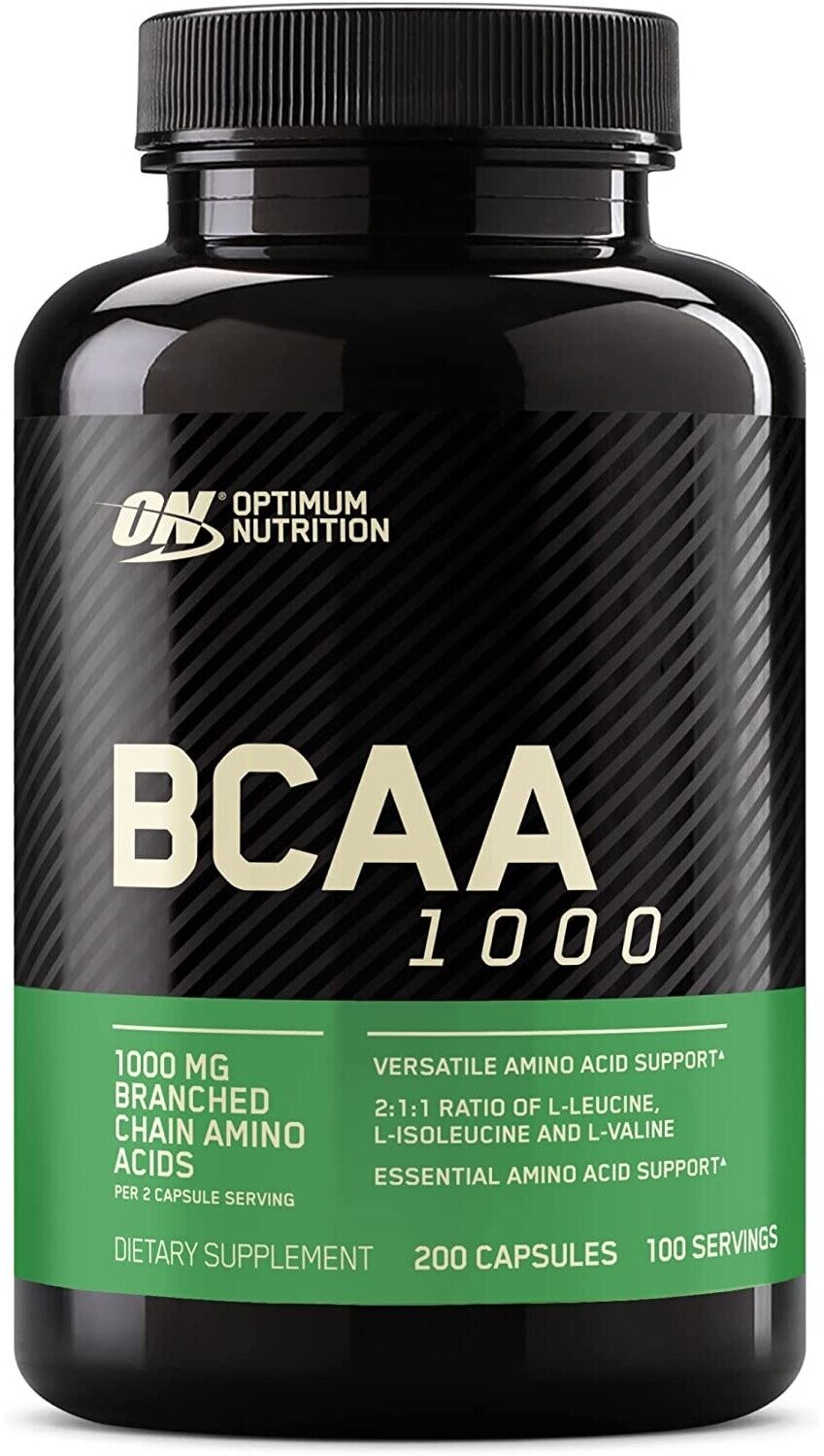 Бсаа OPTIMUM NUTRITION BCAA 1000 Mega-Size 2:1:1 200 капсул, Нейтральный