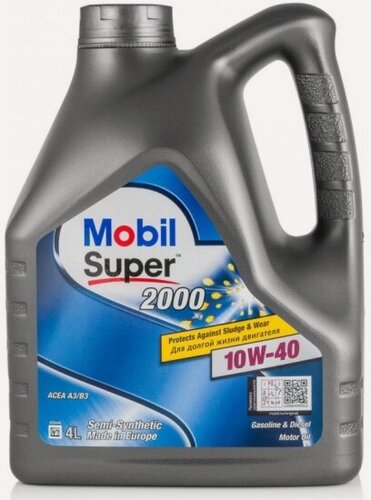 Изображение товара Моторное масло Mobil Super 2000 X1 10W-40 полусинтетическое 4 л