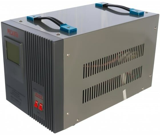 Стабилизатор напряжения АСН-10 000/1-Ц Ресанта (однофазный, 140 В - 260 В, 52,6 А, 10 кВт, 50 Гц, клеммы, LCD-дисплей)
