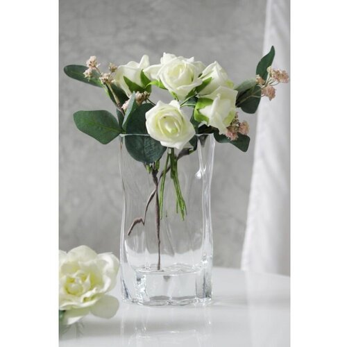 Стеклянная ваза ICE EFFECT, прозрачная, 21 см, Edelman, Mica 1097638