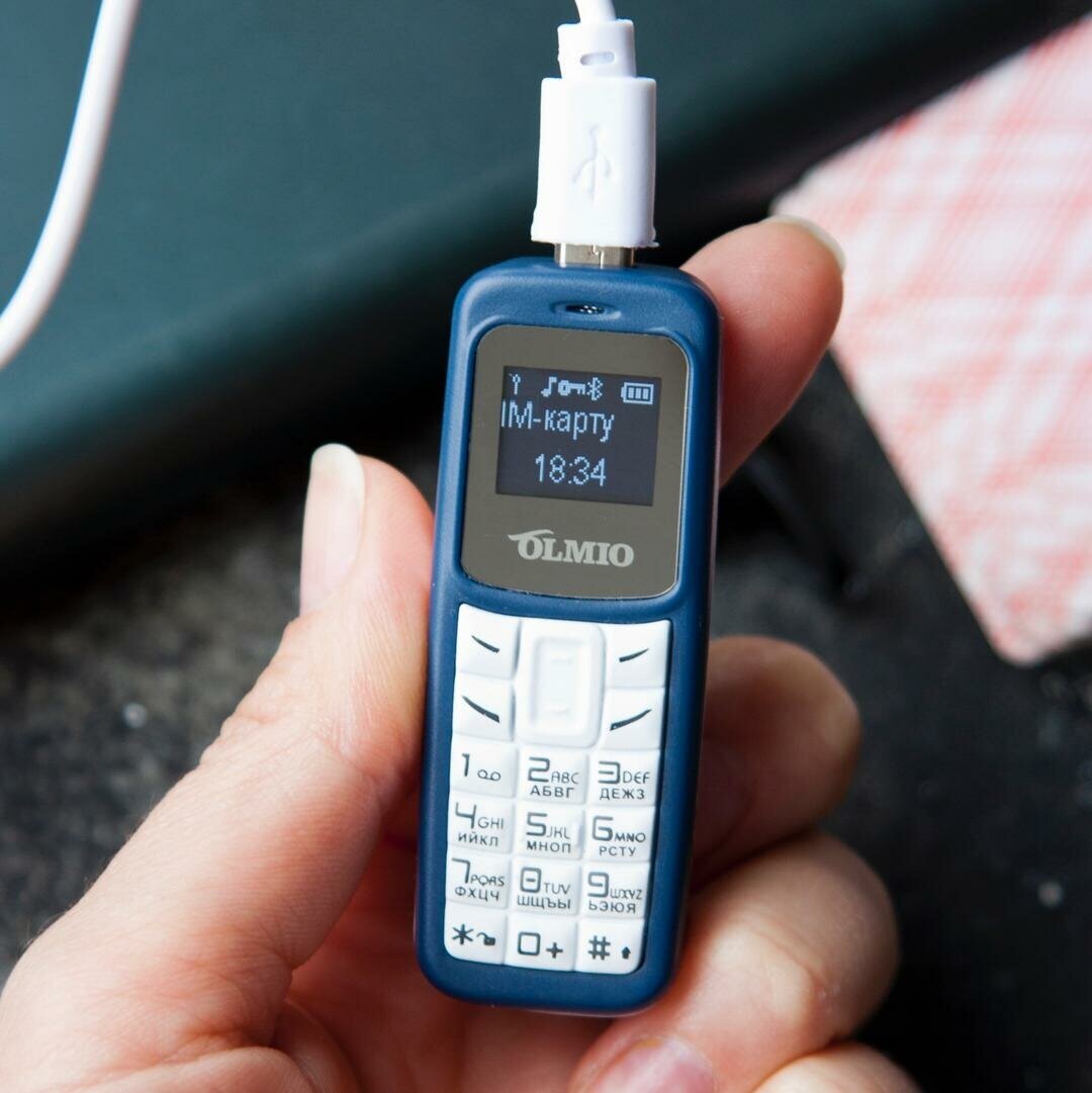 Мобильный телефон Olmio А02 Blue-White - фото №10