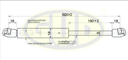 Амортизатор Багажника Audi Q5 (8R), 11/08- 500N L=500/190Mm G.U.D арт. GGS020137