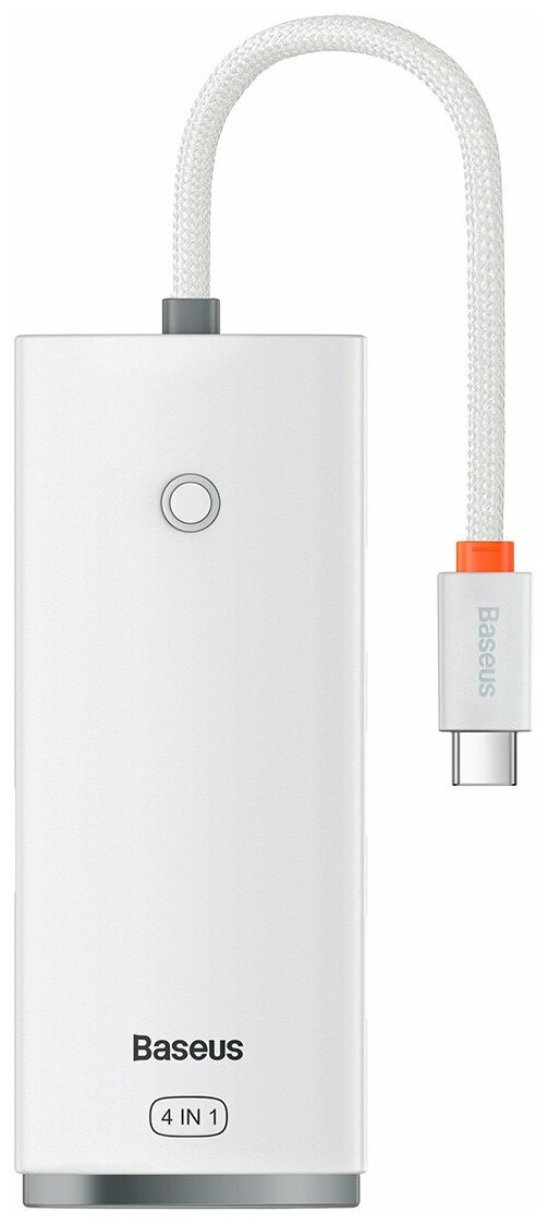 Baseus Lite Серия концентратор USB Тип C адаптер - 4x USB 3.0 25см белый (WKQX030302)