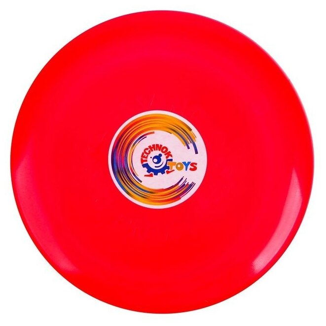 ТехноК Летающая тарелка, 24 × 24 × 2,5 см, цвет красный + мел в подарок