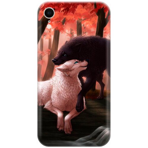 фото Re:pa накладка transparent для apple iphone xr с принтом "влюбленные волки"