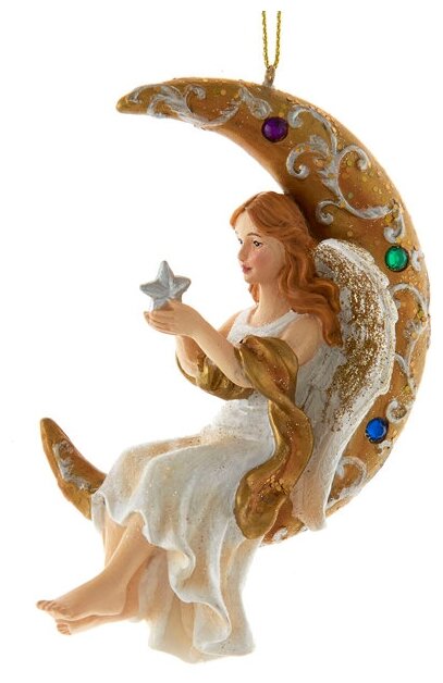 Kurts Adler Елочная игрушка Ангел Анабелла - Лунная соната 11 см, подвеска E0670