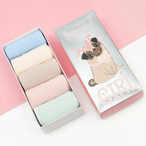 фото Женские носки kaftan, 5 пар, размер 36-39, мультиколор