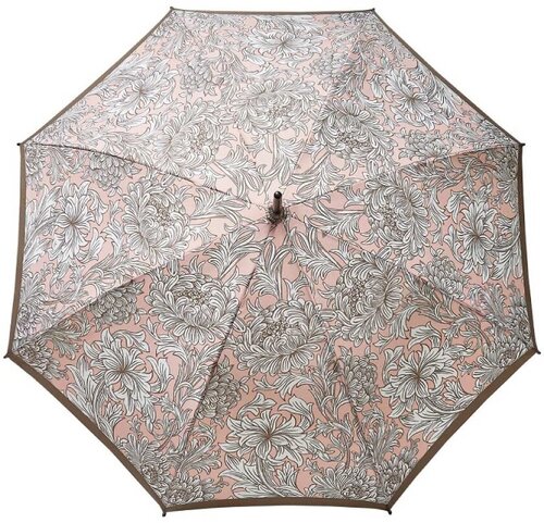 Зонт-трость FULTON, механика, купол 100 см, 8 спиц, деревянная ручка, для женщин, бежевый