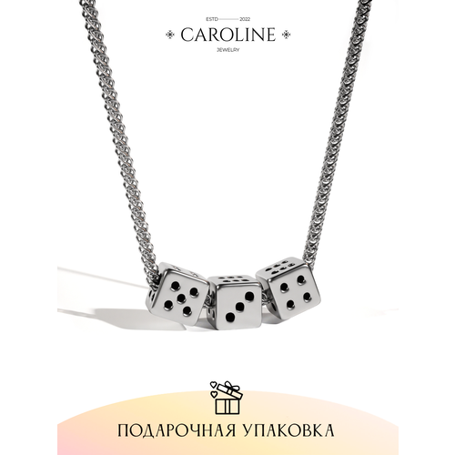 Колье Caroline Jewelry, длина 46 см, серебряный колье caroline jewelry длина 70 см серебряный