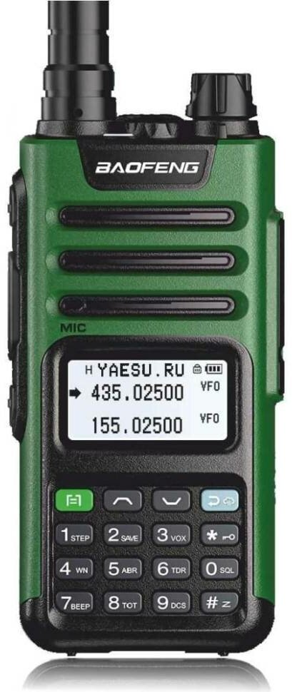 Рация BAOFENG UV-13 PRO ( 136-174/400-520) МГц черно-зеленая