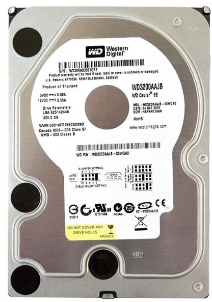 Жесткий диск Western Digital WD3200AAJB 320Gb 7200 IDE 3.5" HDD