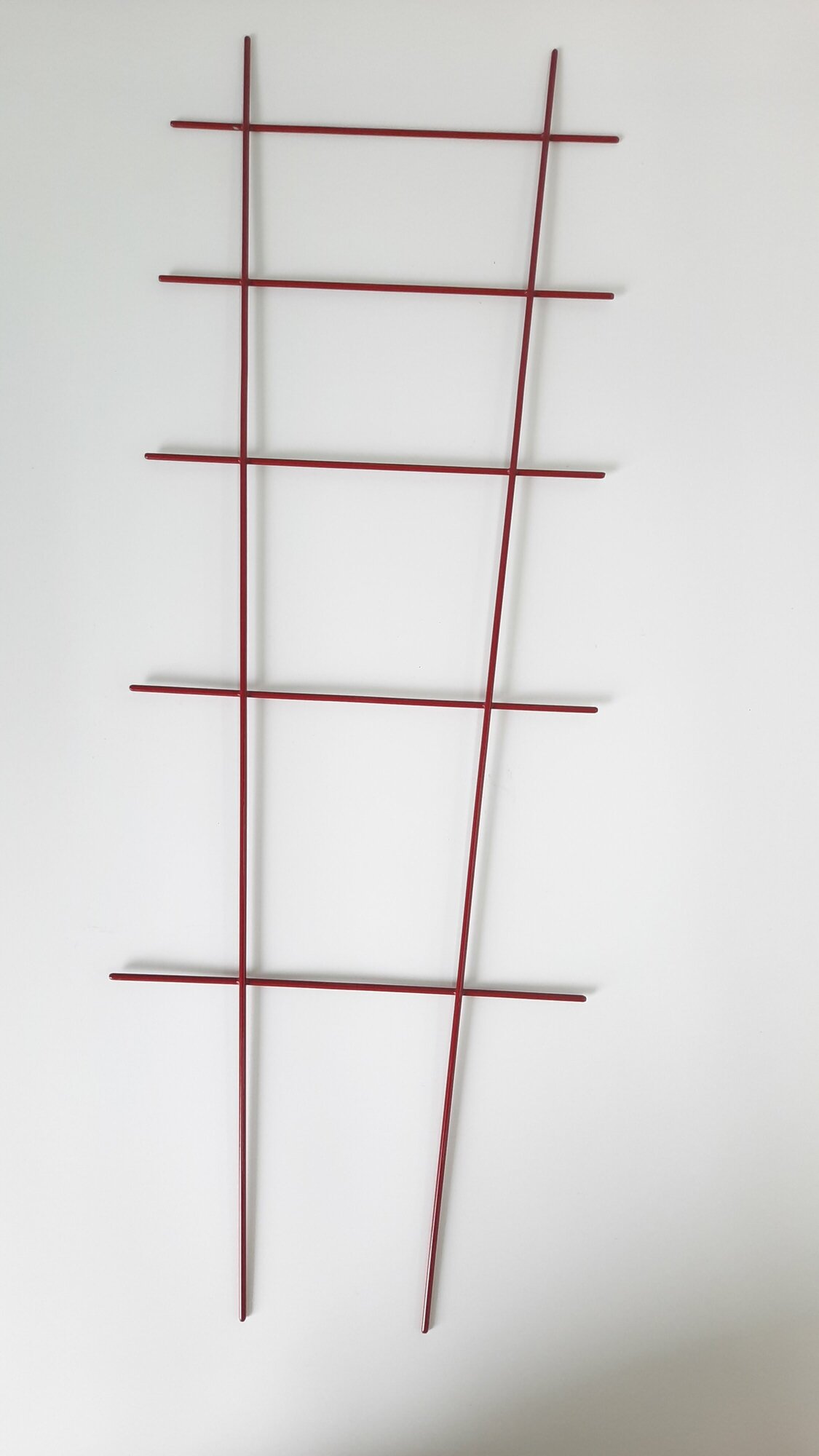 Шпалера (опора) для комнатных растений антикоррозийная цвет красный высота 50 см, ширина 18 см - фотография № 2