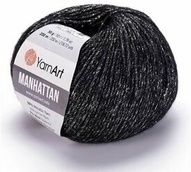 Пряжа YarnArt Manhattan Ярнарт Манхеттен Фантазийная, люрекс, 1 шт 915 темно-серый, 50 г, 200 м, смесовая