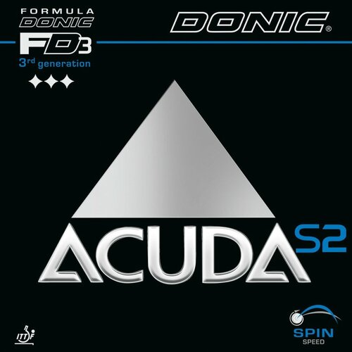 Накладка для настольного тенниса Donic Acuda S2, Black, Max