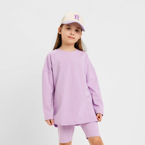 Футболка Minaku, размер 30, фиолетовый, сиреневый футболка minaku размер 40 фиолетовый сиреневый