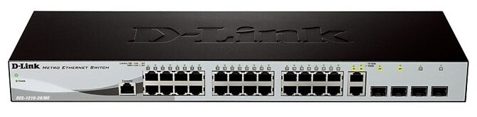 Коммутатор D-LINK DES-1210-28/ME/B2A 2 SFP+2 Combo + 24 ports 10/100Base