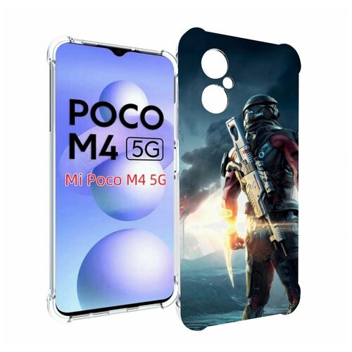 Чехол MyPads Mass Effect Andromeda Ryder для Xiaomi Poco M4 5G задняя-панель-накладка-бампер