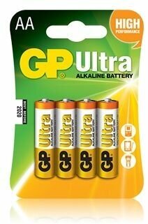Батарейки GP Ultra Alkaline 15AU LR6 AA (4шт)