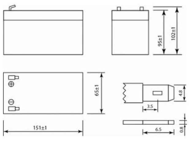 Аккумуляторная батарея DELTA Battery DT 1207 12В 7 А·ч - фото №7